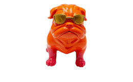 Deko-Hund Fashionanimal 17 cm in Orange