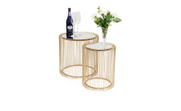 Beistelltisch 2er-Set Wire in gold