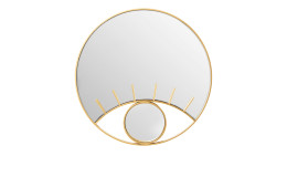 Wandspiegel Occhi 100 x 100 cm mit einen goldenen Rahmen