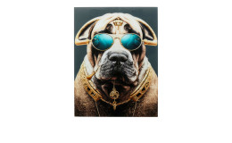 Glasbild Fashion Dog 60 x 80 cm