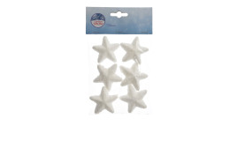 Anhänger-Set Schneestern 8 cm 6 tlg.