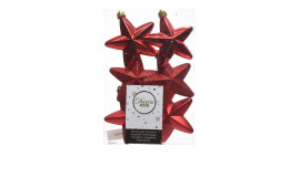Christbaumanhänger-Set Stern 7,5 cm 6 tlg.