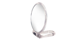 Kosmetikspiegel Multi Mirror von der Seitenansicht mit Standfuss. 