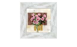 Rahmenbild Ornaments with Flowers 44 x 44 cm. Rahmenbild mit dem Thema - Blumen.