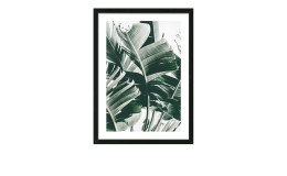 Rahmenbild Jungle Leaves 55 x 75 cm. Rahmenbild mit dem Thema - Blätter.