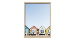 Rahmenbild Nordseestrandhäuser 33 x 43 cm