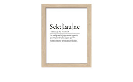 Rahmenbild Sektlaune 24 x 19 cm