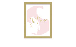 Rahmenbild Je t'aime II 24 x 19 cm