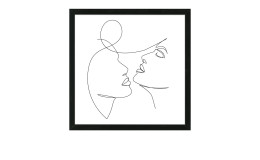 Rahmenbild Line-Art-Faces 53 x 53 cm