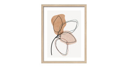 Rahmenbild Line-Art Leaves 33 x 43 cm
