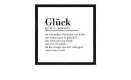 Rahmenbild Glück 33 x 33 cm