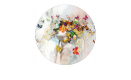 Alubild Butterflies in the Face 98 cm