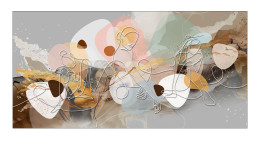 Alubild Line Art Woman 50 x 100 cm