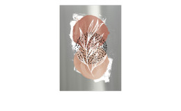 Alubild Line Art Leaves 70 x 100 cm