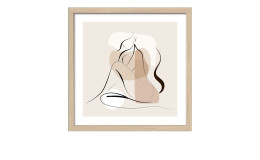 Rahmenbild Line Art Woman 33 x 33 cm