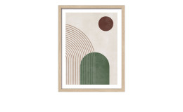 Rahmenbild Geometrical Green Art 33 x 43 cm