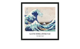 Rahmenbild Hokusai The Great Wave 53 x 53 cm