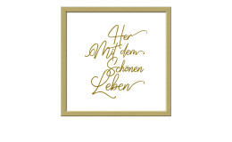 Rahmenbild Schönes Leben 32,5 x 32,5 cm