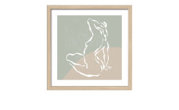 Rahmenbild Line Drawing Act II 32,5 x 32,5 cm