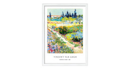 Rahmenbild Van Gogh Garden At Arles 1888 55 x 75 cm