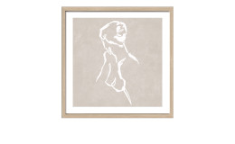 Rahmenbild Line Drawing Act I 52,5 x 52,5 cm