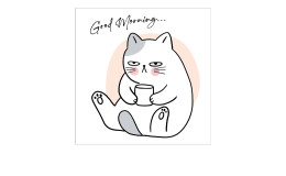 Leinwandbild Good Morning 27 x 27 cm