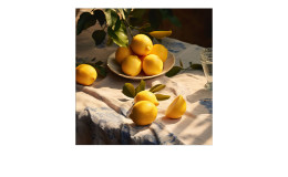 Glasbild Lemons IV 30 x 30 cm