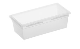 Ordnungssystem Basic 15 x 8 cm aus transparentem Kunststoff.