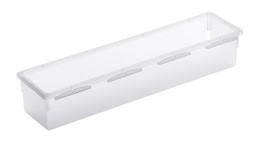 Ordnungssystem Basic 30 x 8 cm aus transparentem Kunststoff.