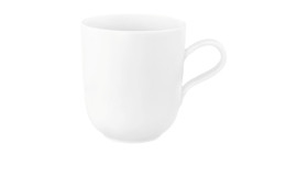 Henkelbecher Liberty 420 ml aus weißem Porzellan.