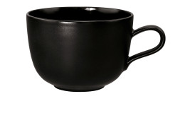 Michkaffeetasse Liberty 380 ml aus schwarzem Porzellan.