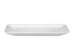 Butterplatte Rondo/Liane 20,5 cm aus weißem Porzellan.