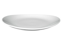 Speiseteller Modern Life 27 cm aus weißem Porzellan.