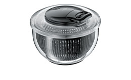 Salatschleuder Turbo in schwarz-transparent 5 ltr aus Kunststoff