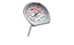 Braten-/ Ofenthermometer aus silberfarbenem Edelstahl