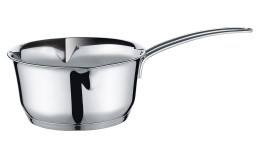 Stielkasserolle Cook mit einem Durchmesser von 14,6 cm in Edelstahl silber