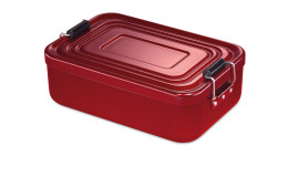 Lunchbox in rot aus Aluminium