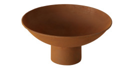 Schale 32 cm aus Eisen in braun.