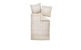 Biber Bettwäsche 135 x 200 cm Beige Rauchperle 