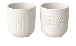 Becher Set Manufacture Collier blanc  2-tlg. in weiß