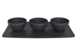 Dipschälchen-Set Manufacture Rock 4-tlg. in schwarz