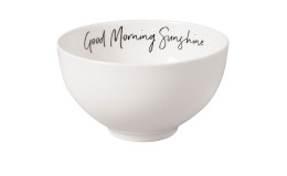 Schale Good Morning Sunshine in weiß mit schwarzer Schrift