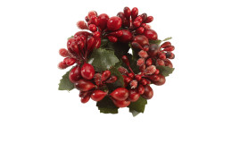 Serviettenring Winter 6 cm mit roten Beeren.