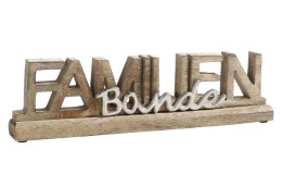 Alu-/Holz-Schriftzug Familienbande 41 x 11 x 5 cm