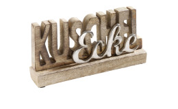 Alu-/Holz-Schriftzug Kuschelecke 26 x 12 x 6 cm 