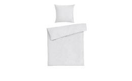 Musselin Bettwäsche 155 x 220 cm in weiß.