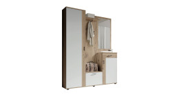 Garderobe John in der Farbe in der Frontfarbe Lichtgrau mit Absetzungen in Lichtgrau 