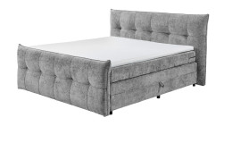 Boxspringbett Kasper in der Farbe grau