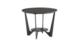 Couchtisch Lagos, in der Farbausführung Schwarz marmoriert matt