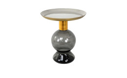 Beistelltisch Marbella in der Farbausführung Gold und Rauchglas